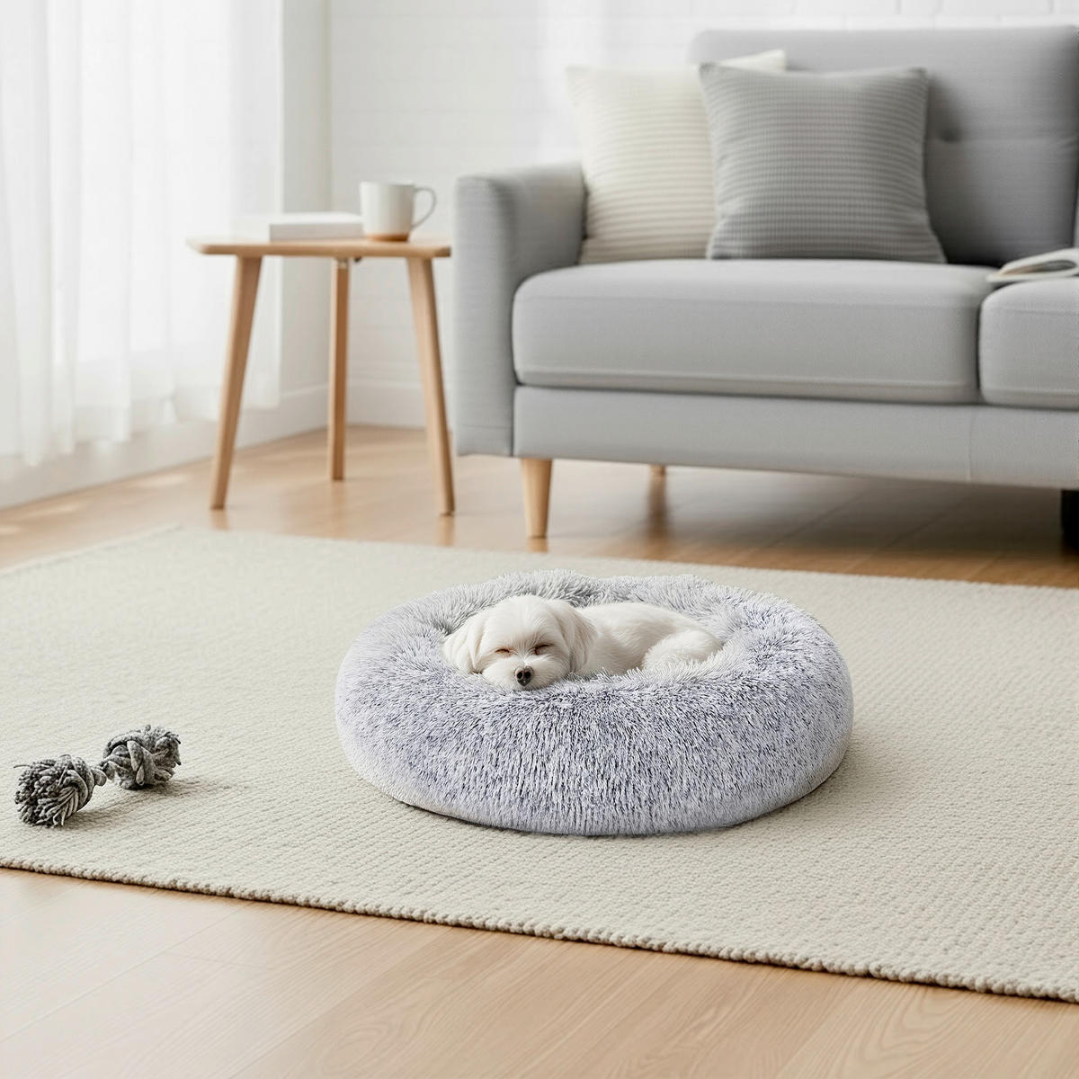 HUNDEBETT - Hellgrau, Trend, Textil (50/20/50cm) - Boxxx