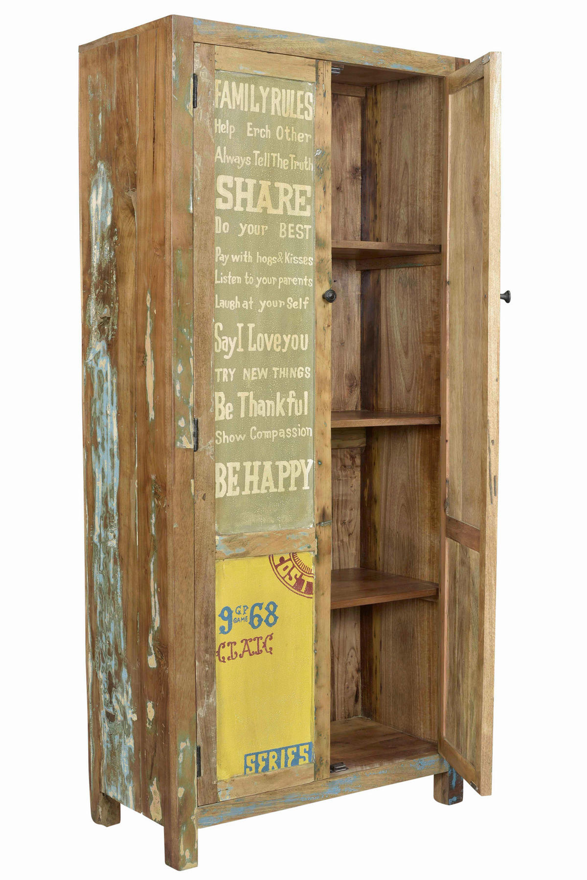 GARDEROBENSCHRANK  in 80/180/40 cm  - Multicolor/Schwarz, Design, Holz/Metall (80/180/40cm) - MID.YOU