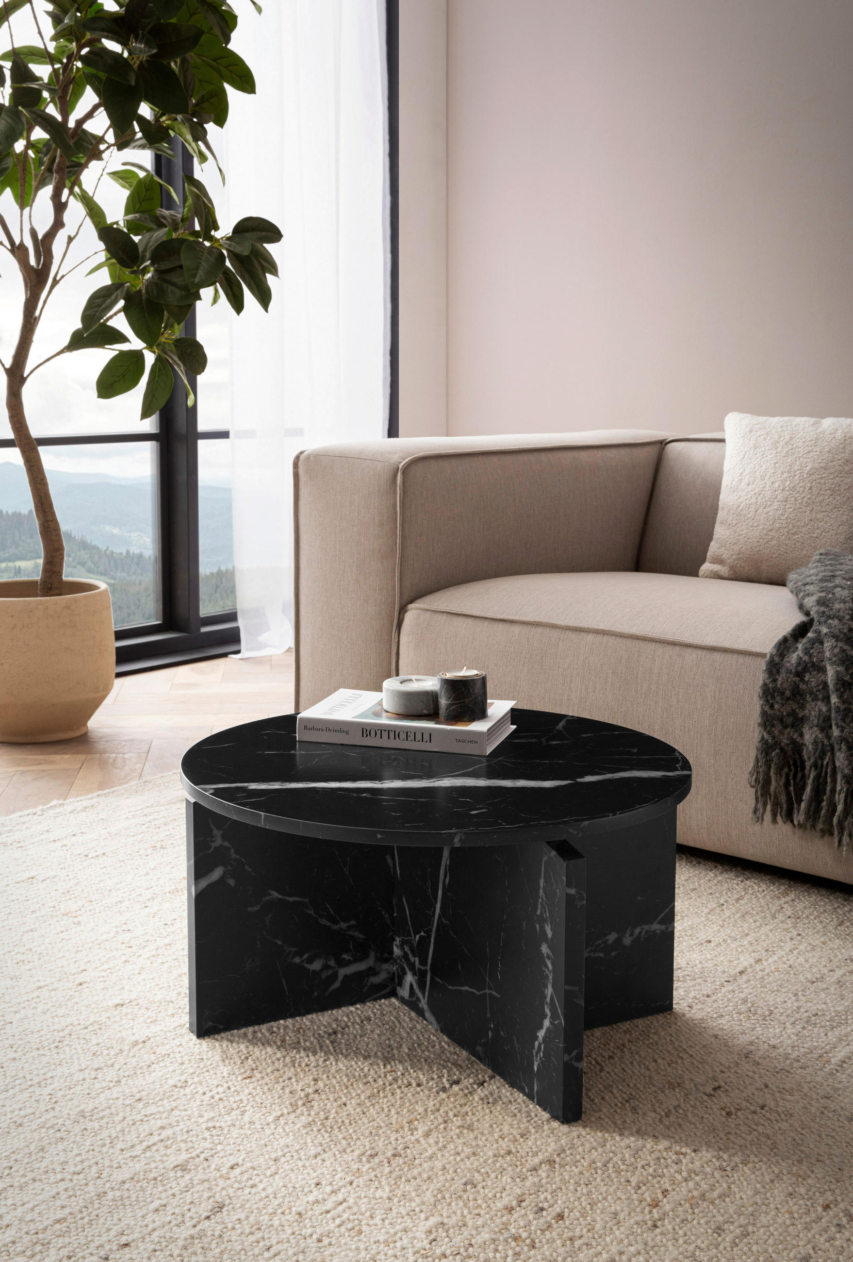 COUCHTISCH in Holzwerkstoff 60/60/33 cm  - Schwarz, Design, Holzwerkstoff (60/60/33cm) - Livetastic