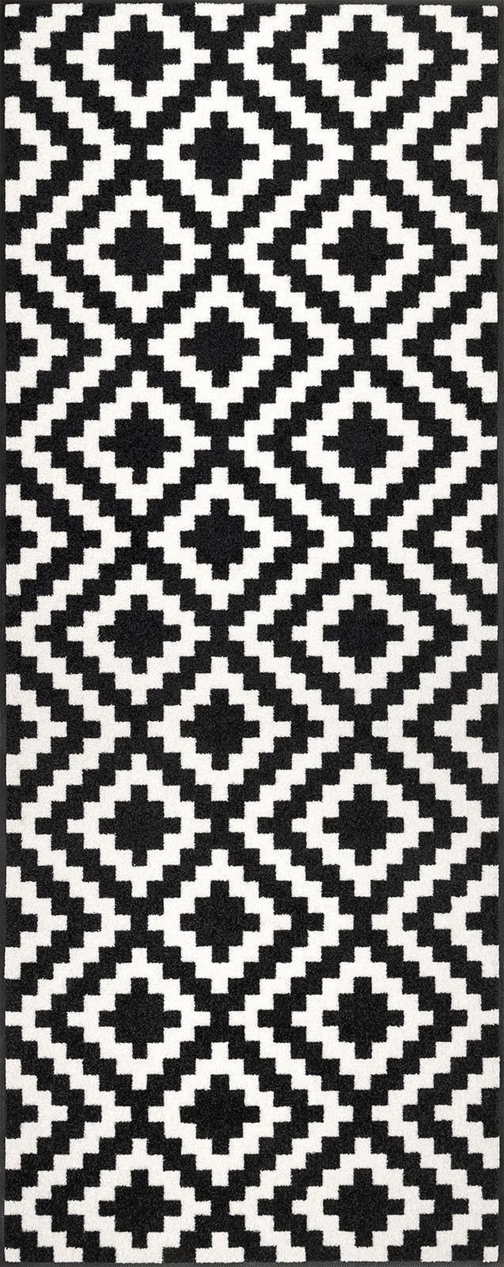 TRAVERSĂ - alb/negru, Konventionell, plastic/textil (75/190cm) - wash+dry