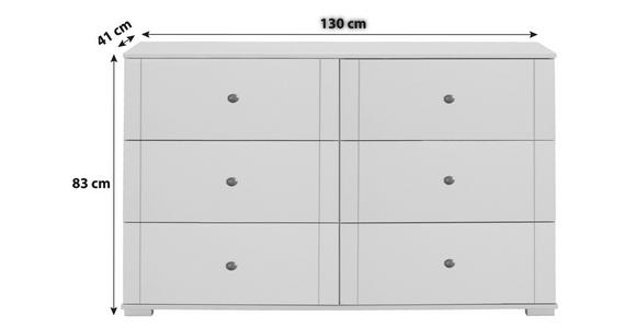 KOMMODE 130/83/41 cm - Eichefarben/Schwarz, KONVENTIONELL, Holzwerkstoff/Kunststoff (130/83/41cm) - Cantus
