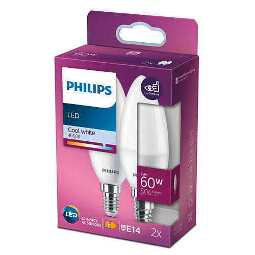 LED ŽARULJA E14 , , 806 lm , 4000 K   - bijela, Basics, plastika (3,8/11,4cm) - Philips