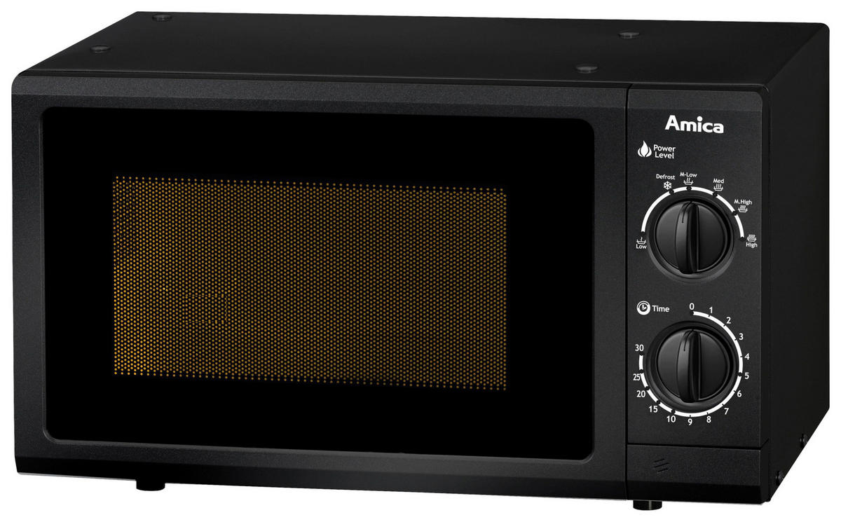 MIKROWELLE MW 13151 S  - Schwarz, Basics, Kunststoff/Metall (26,2/45,2/33,5cm) - Amica