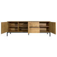LOWBOARD WABI  in 180/60,5/40 cm  - Eichefarben/Schwarz, Design, Holz/Holzwerkstoff (180/60,5/40cm) - Xora