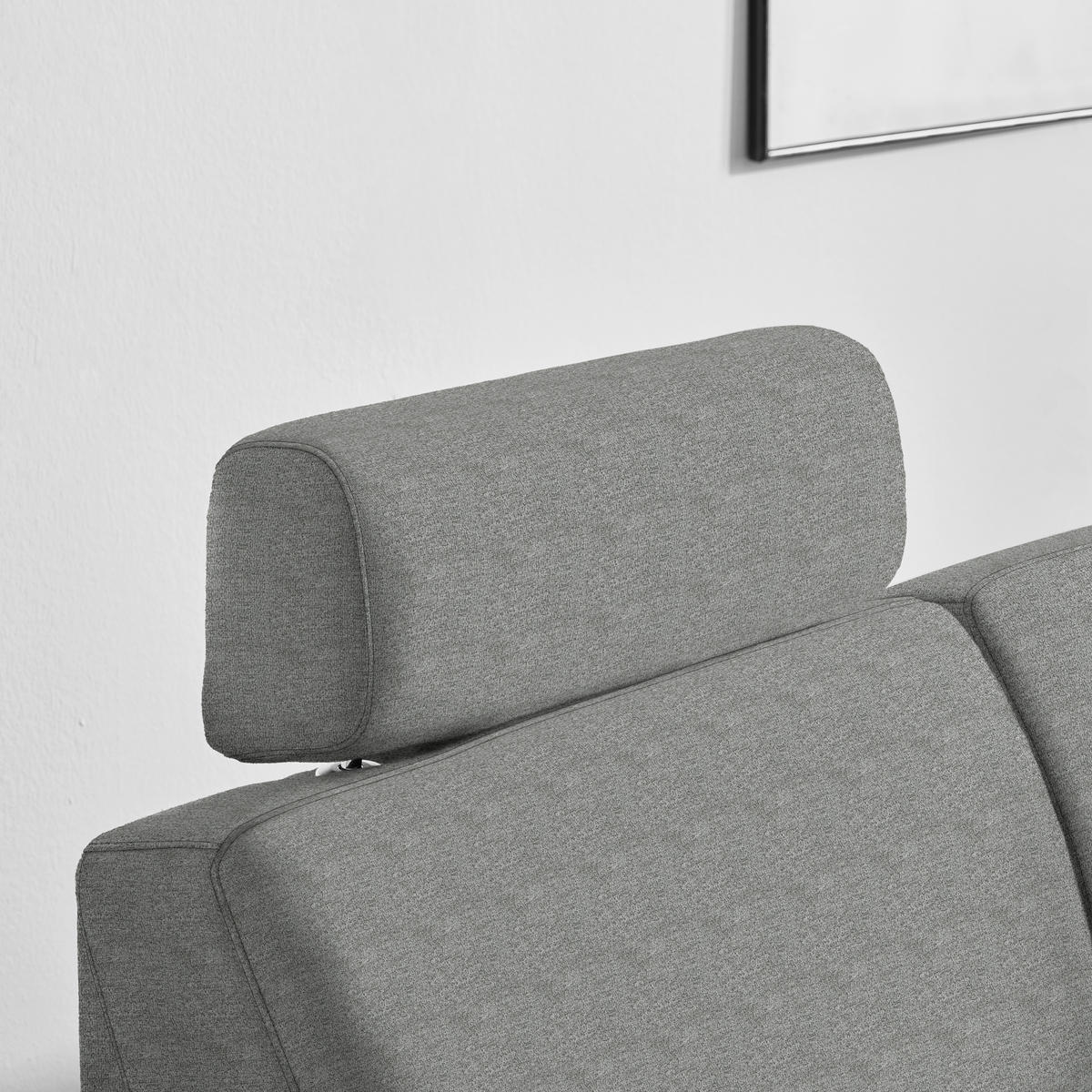 ECKSOFA in Webstoff Hellgrau  - Hellgrau/Schwarz, Konventionell, Kunststoff/Textil (224/165cm) - Xora