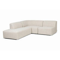 ECKSOFA Hector in Creme  214/232 cm  - Creme/Schwarz, Design, Textil (214/232cm) - Livetastic