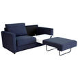 SCHLAFSOFA Webstoff Dunkelblau  - Schwarz/Dunkelblau, KONVENTIONELL, Textil (178/85/90cm) - Xora