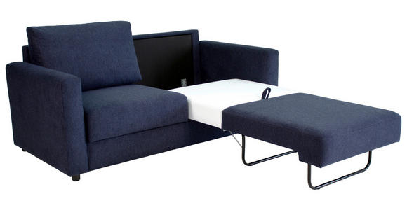 SCHLAFSOFA Webstoff Dunkelblau  - Schwarz/Dunkelblau, KONVENTIONELL, Textil (178/85/90cm) - Xora