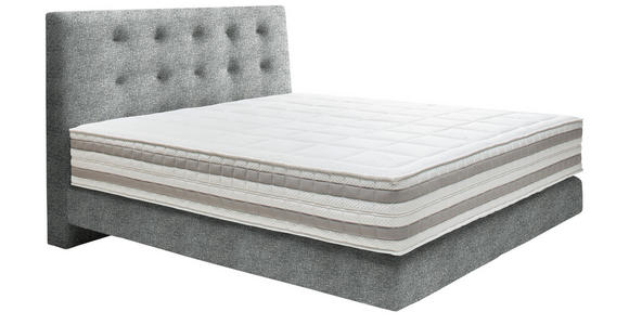 BOXSPRINGBETT 160/200 cm  in Grau  - Grau, KONVENTIONELL, Holz/Textil (160/200cm) - Dieter Knoll