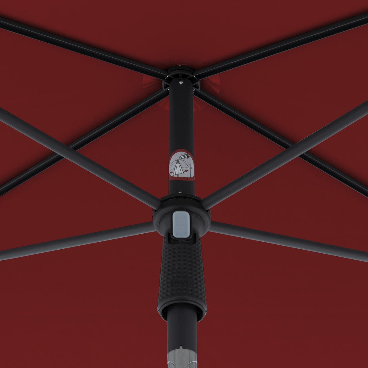 SENČNIK - črna/bordo, Design, kovina/tekstil (120/200cm) - Doppler