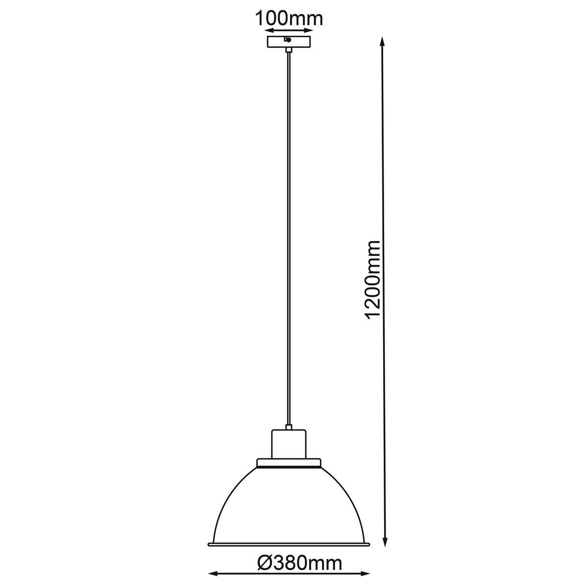 ZÁVĚSNÉ SVÍTIDLO, 38/120 cm  - červená, Basics, kov/dřevo (38/120cm)