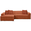 ECKSOFA in Chenille Rostfarben  - Rostfarben/Schwarz, Konventionell, Kunststoff/Textil (188/280cm) - Carryhome