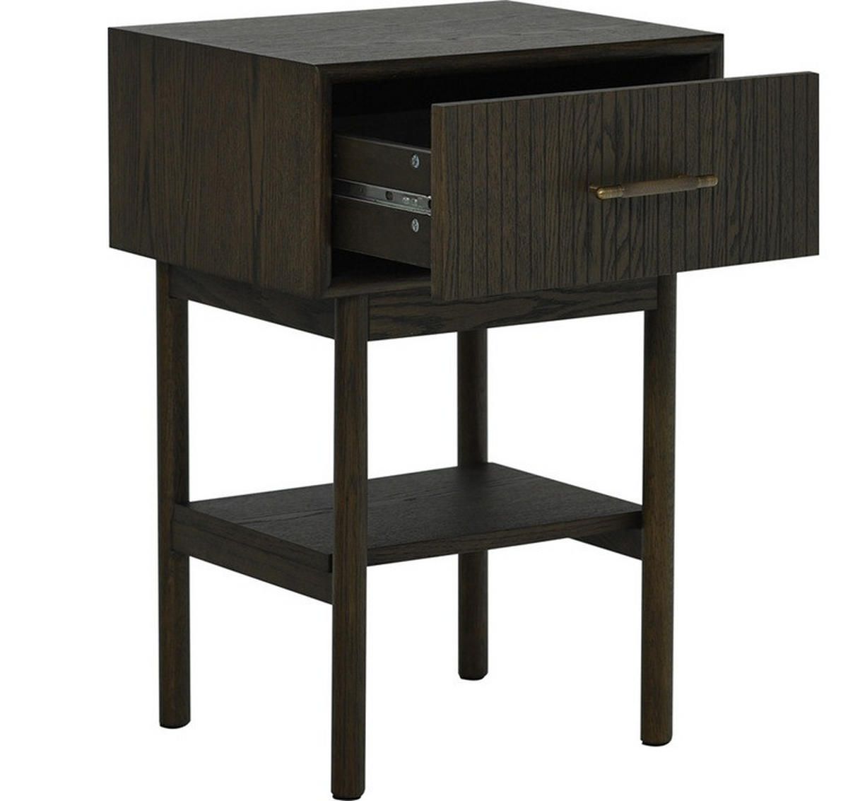 SÄNGBORD i faner ek brun  - brun, Modern, trä (45/66/35cm) - Best Price