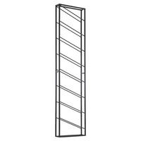 WEINREGAL 36/150/8 cm  - Schwarz, Design, Metall (36/150/8cm) - MID.YOU