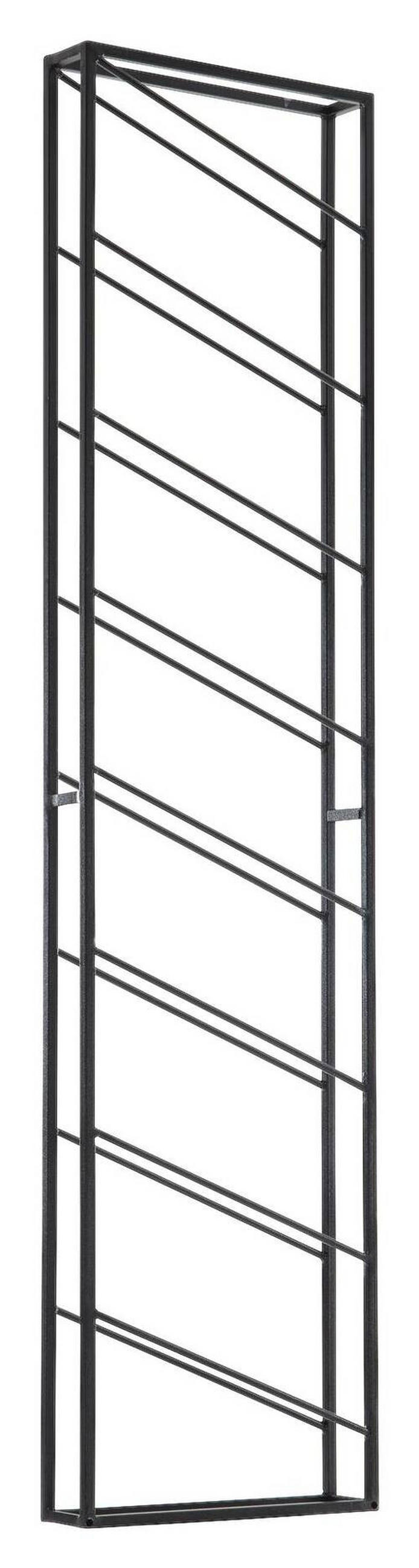 WEINREGAL 36/150/8 cm  - Schwarz, Design, Metall (36/150/8cm) - MID.YOU