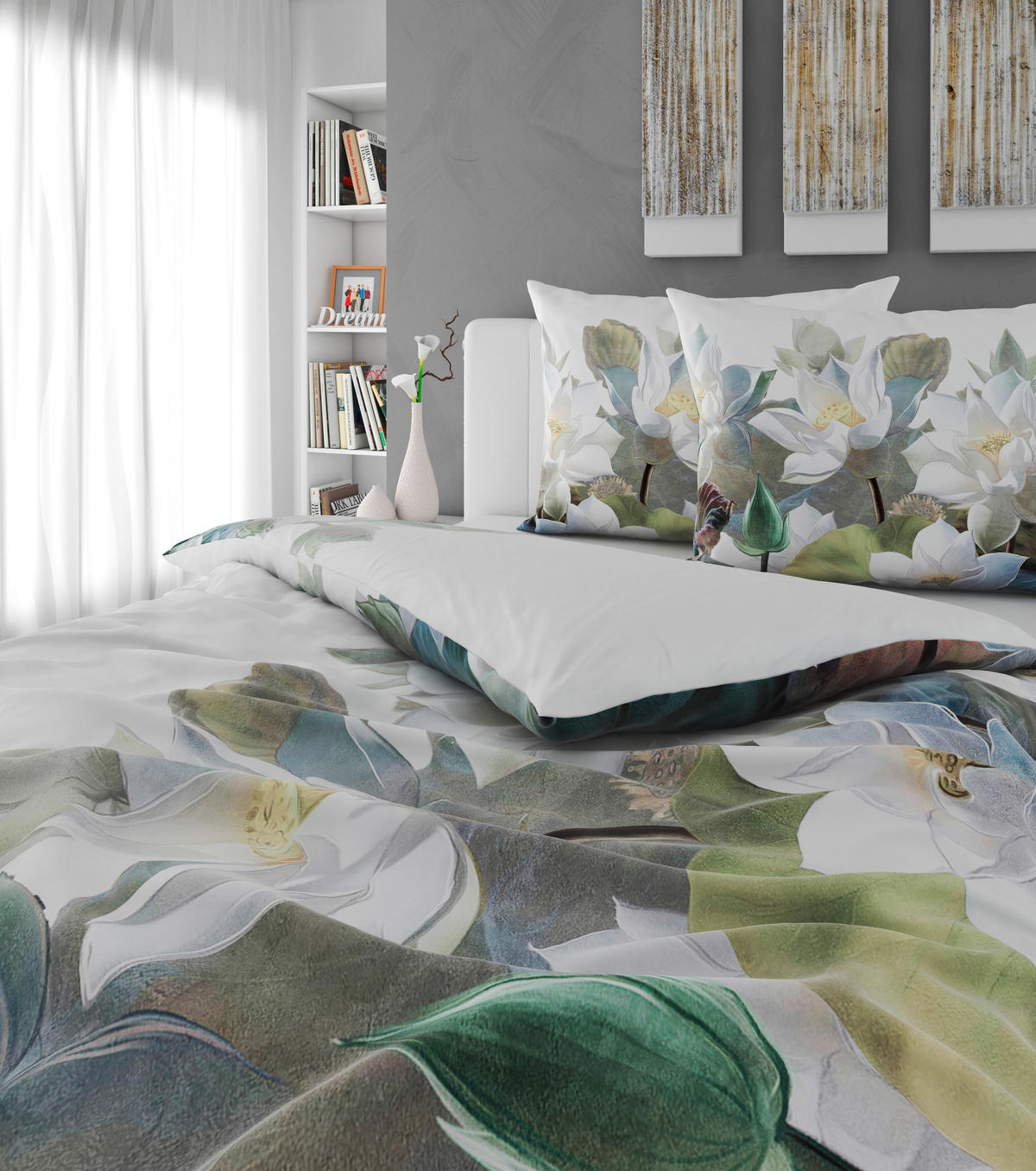 POSTELJINA SA DVA LICA 200/200 cm saten bela  - bela, Osnovno, tekstil (200/200cm) - Esposa