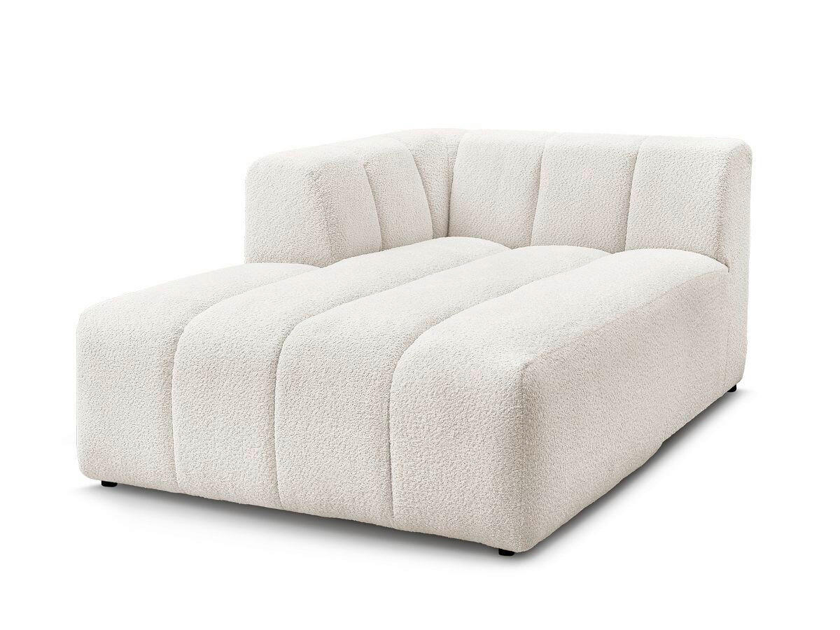 SOFAELEMENT ANNECY Bouclé Weiß  - Schwarz/Weiß, MODERN, Kunststoff/Textil (120/72/170cm)