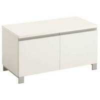 GARDEROBENBANK 84/45/40 cm  - Weiss/Silberfarben, Design, Holzwerkstoff/Metall (84/45/40cm)