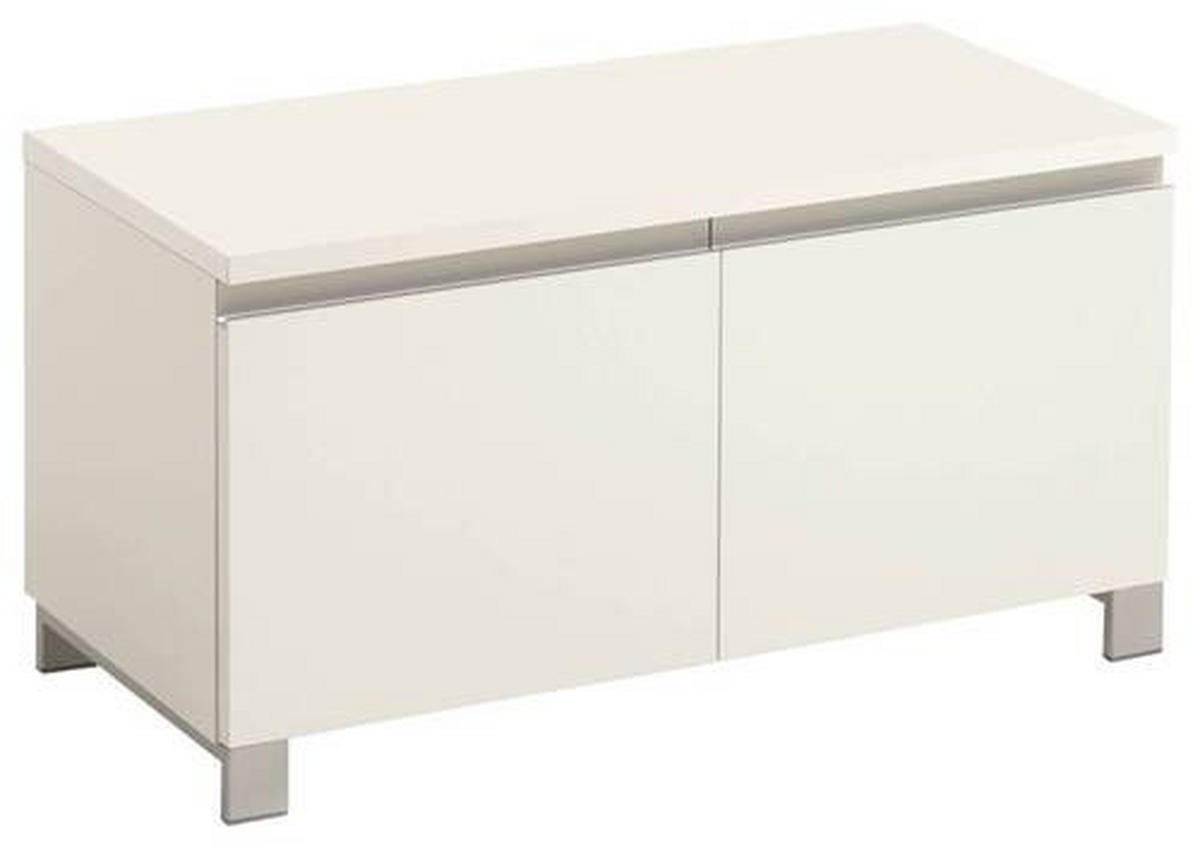 GARDEROBENBANK 84/45/40 cm  - Weiss/Silberfarben, Design, Holzwerkstoff/Metall (84/45/40cm)