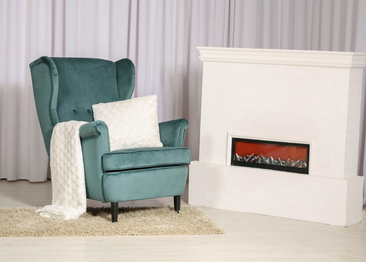 KRESLO UŠIAK, drevo, textil, kartón, kompozitné drevo, modrá - modrá/čierna, Basics, kartón/drevo (78/102/98cm) - Niels Andersson