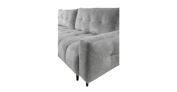 ECKSOFA Hellgrau Chenille - Hellgrau/Schwarz, KONVENTIONELL, Holz/Textil (180/266cm) - Carryhome
