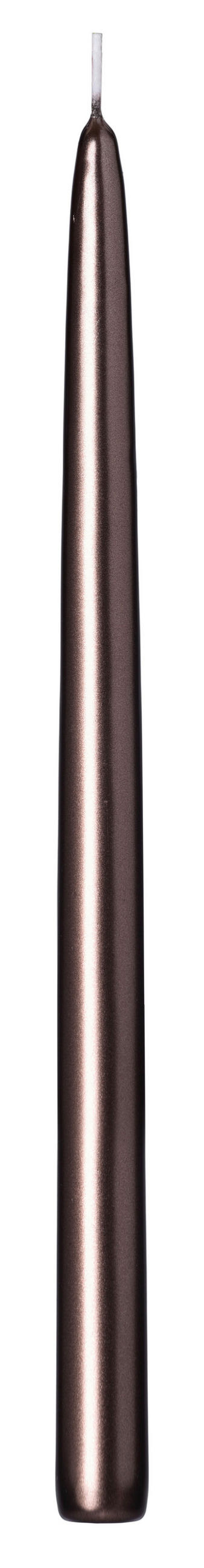 KÓNICKÁ SVÍČKA - hnědá, Basics, přírodní materiály (2.2/24/2.2cm)