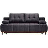 SCHLAFSOFA Webstoff Anthrazit  - Anthrazit/Schwarz, Design, Holz/Textil (206/77-87/102cm) - Novel