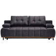 SCHLAFSOFA in Webstoff Anthrazit  - Anthrazit/Schwarz, Design, Holz/Textil (206/77-87/102cm) - Novel