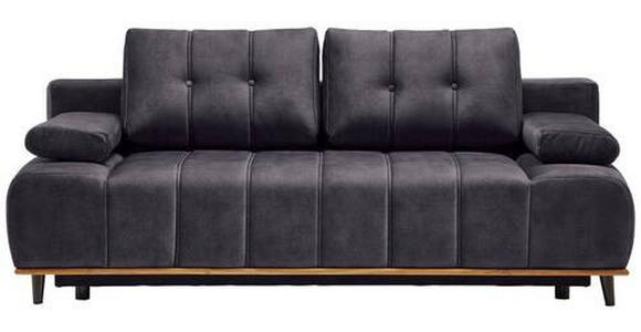 SCHLAFSOFA in Webstoff Anthrazit  - Anthrazit/Schwarz, Design, Holz/Textil (206/77-87/102cm) - Novel