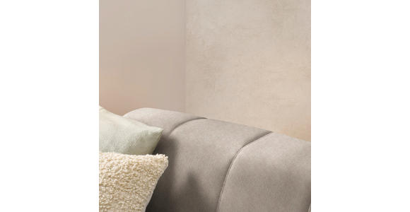 ECKSOFA in Chenille Beige 311/167 cm - Beige/Schwarz, Design, Textil/Metall (311/167cm) - Xora