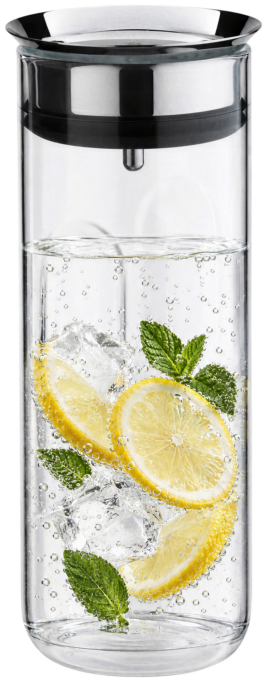 WASSERKARAFFE 0,8 l  - Klar/Edelstahlfarben, Basics, Glas/Kunststoff (0,8l) - WMF