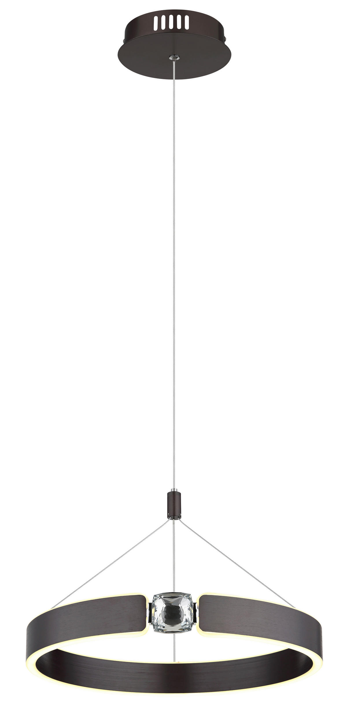 ZÁVĚSNÉ LED SVÍTIDLO, 40/125 cm  - bronzová/čiré, Design, kov/plast (40/125cm) - Globo