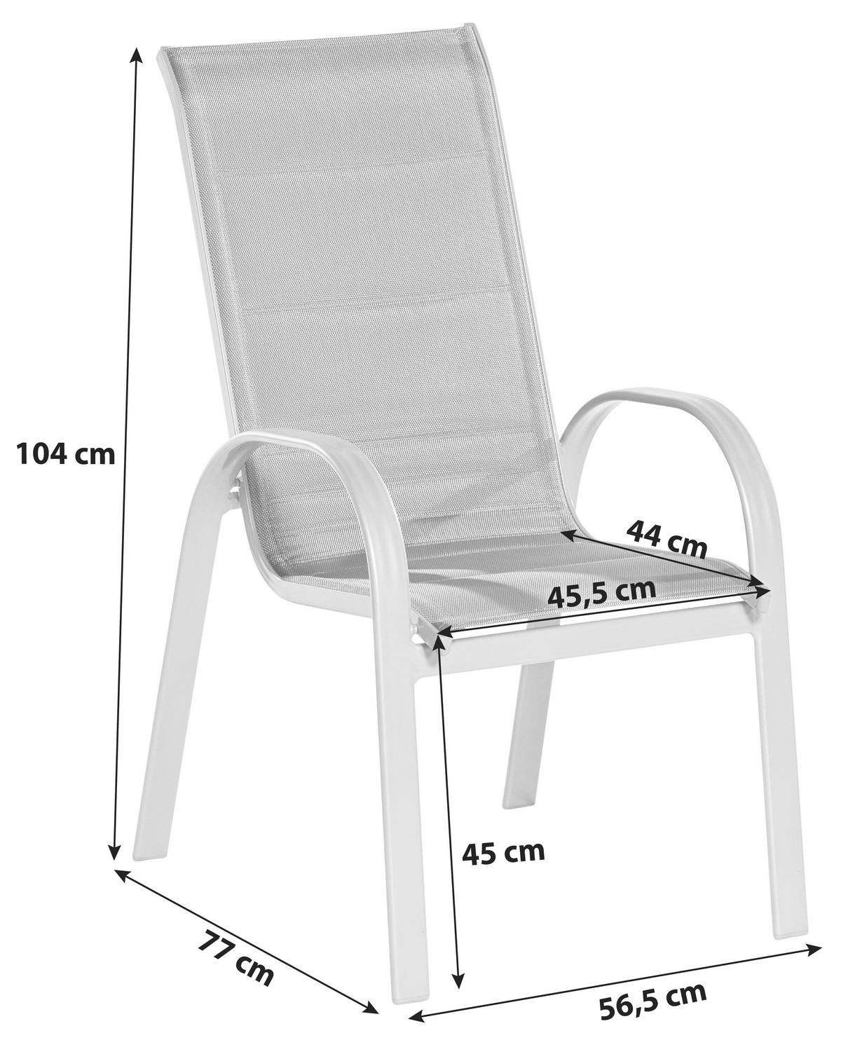 GARTENSET Webstoff Aluminium  - Anthrazit/Silberfarben, KONVENTIONELL, Glas/Textil - Gardenson