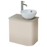 WASCHTISCHKOMBI 50,3 cm  - Kaschmir/Weiß, Natur, Keramik/Holzwerkstoff (50,3cm) - Sadena