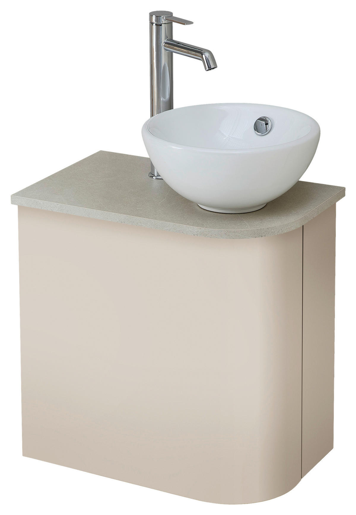 WASCHTISCHKOMBI 50,3 cm  - Kaschmir/Weiß, Natur, Keramik/Holzwerkstoff (50,3cm) - Sadena