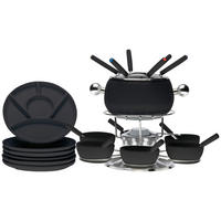 FONDUESET  - Schwarz, Design, Metall (35/35/44cm) - Nouvel