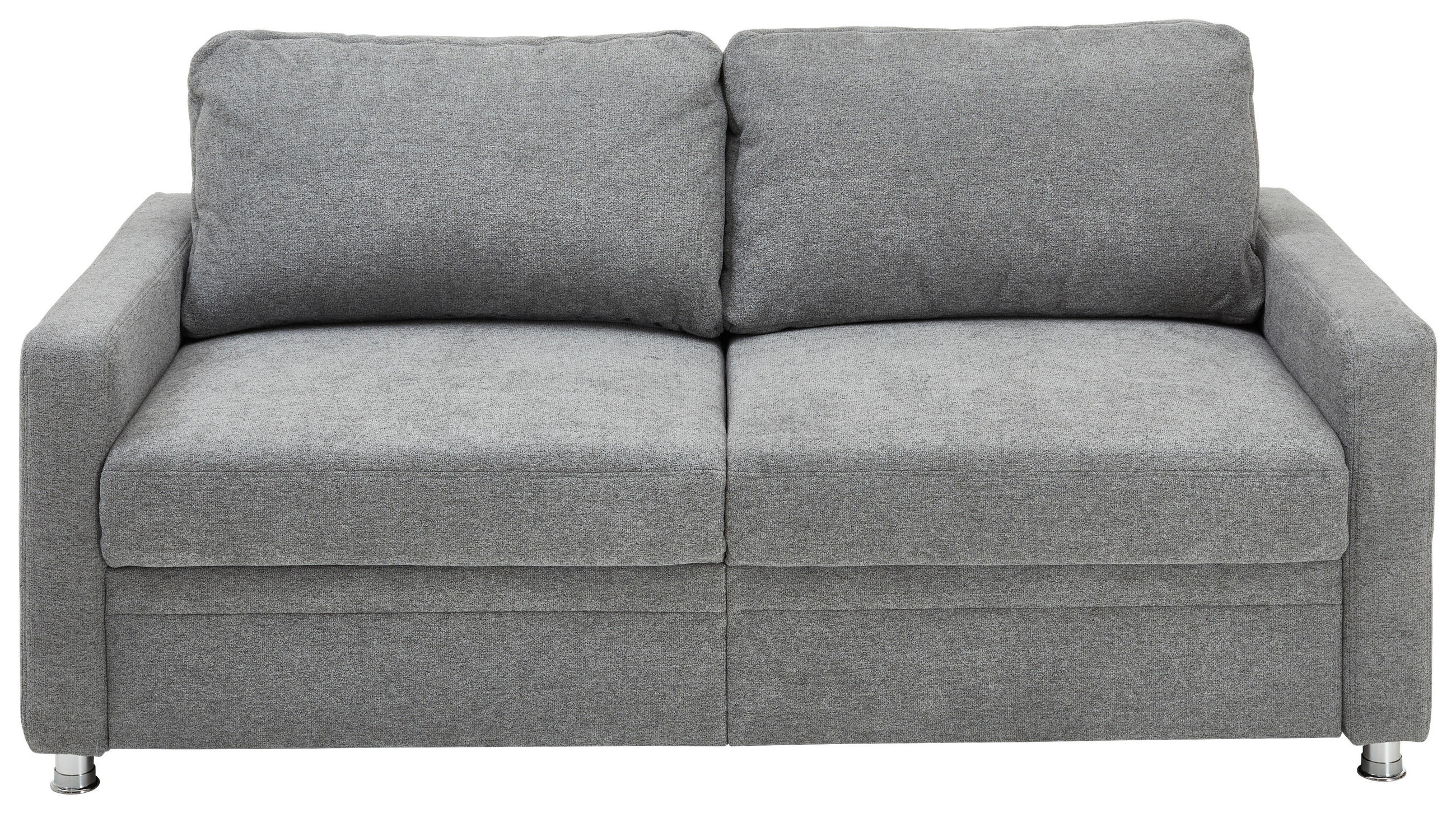 SCHLAFSOFA Grau  - Grau, KONVENTIONELL, Textil/Metall (206/90/100cm) - Beldomo Style