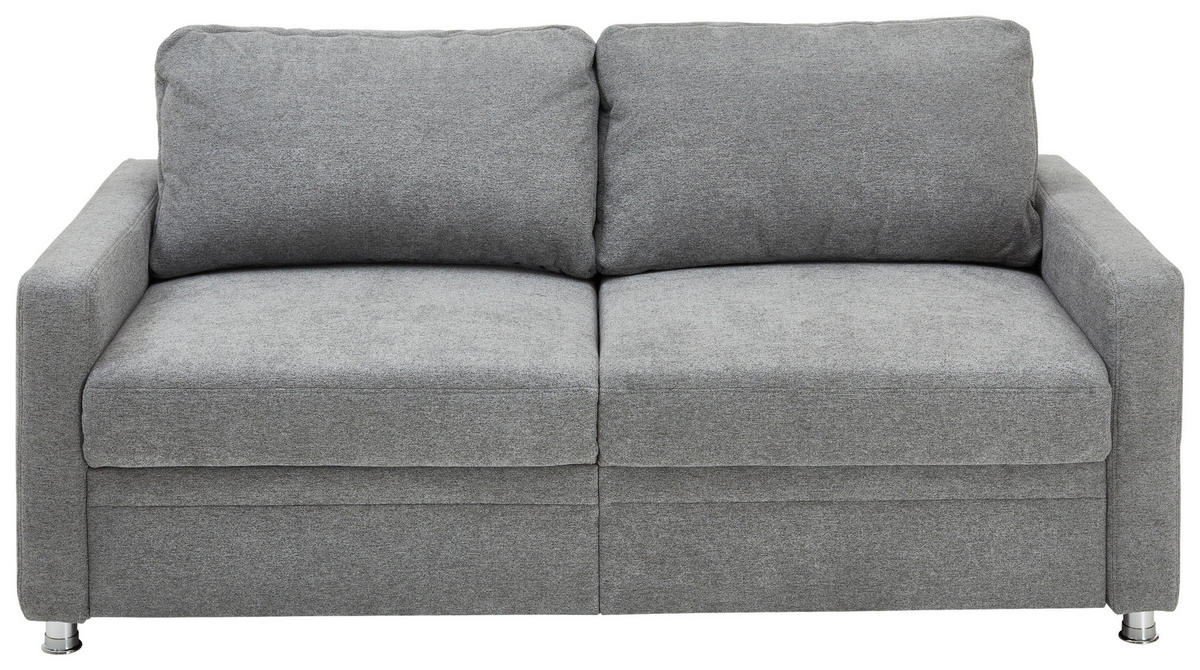 SCHLAFSOFA  in Grau  - Grau, KONVENTIONELL, Textil/Metall (206/90/100cm) - Beldomo Style