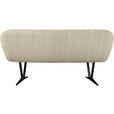 SITZBANK 182/84,5/75 cm  in Beige  - Beige/Schwarz, Design, Textil/Metall (182/84,5/75cm) - Novel