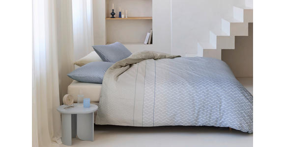 BETTWÄSCHE Naleen Satin 160/210 cm  - Blau, Basics, Textil (160/210cm) - Novel