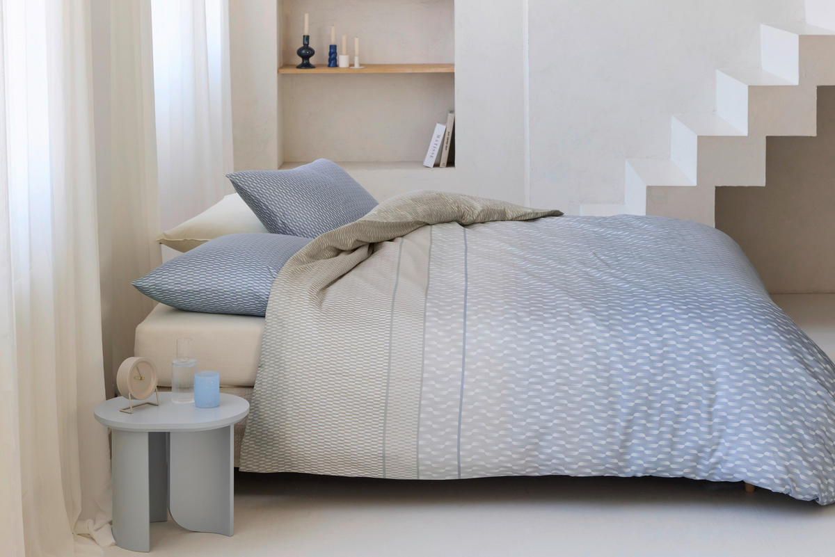 BETTWÄSCHE Naleen Satin 160/210 cm  - Blau, Basics, Textil (160/210cm) - Novel