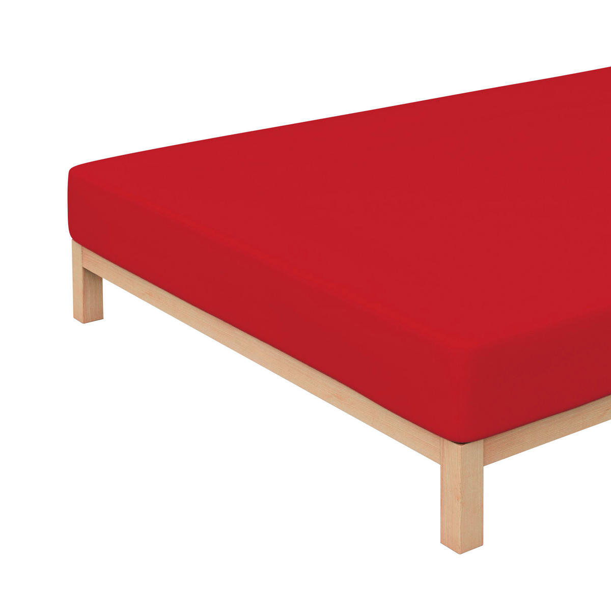 SPANNLEINTUCH 180-200/200-220 cm Jersey  - Dunkelrot, Basics, Textil (180-200/200-220cm) - Schlafgut