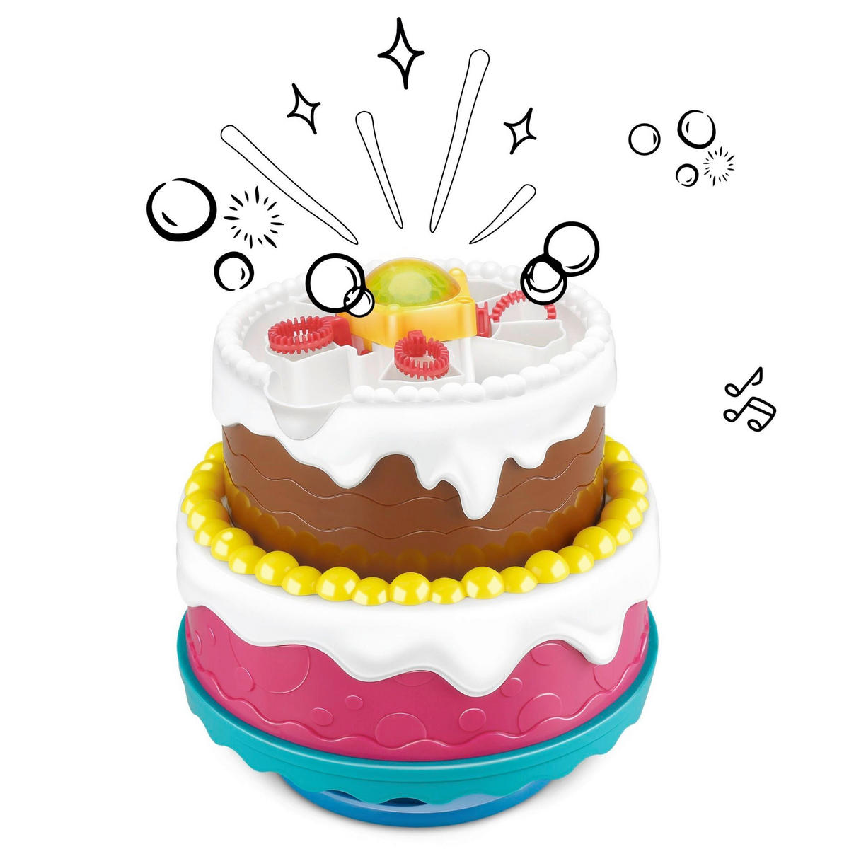 SEIFENBLASEN-SPIELSET Seifenblasenmaschine Torte 19/19 cm Multicolor  - Multicolor, Basics, Naturmaterialien/Kunststoff (19/19cm) - alldoro