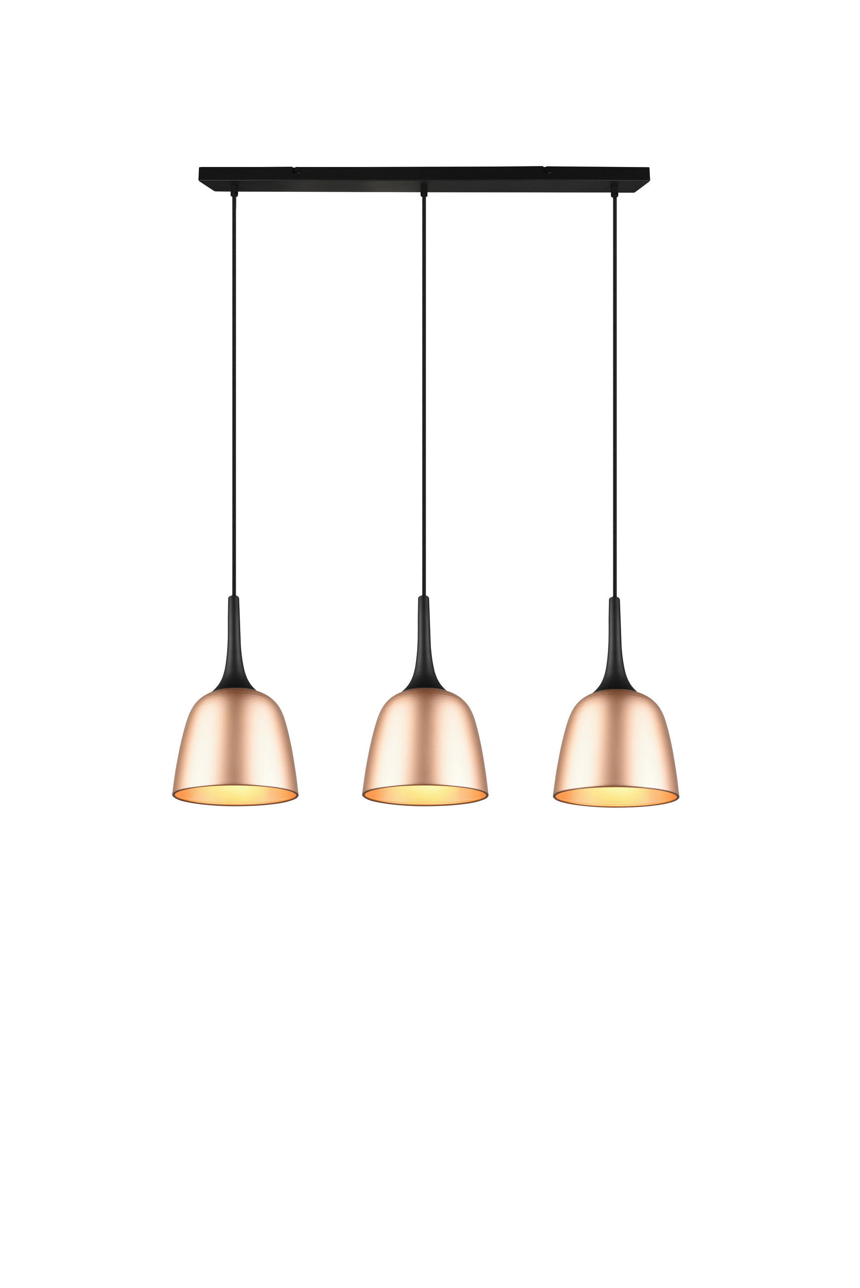 VISEČA SVETILKA Chiron 90/150/20 cm max. 40 W E27 - črna/barve medenine, Basics, kovina (90/150/20cm)