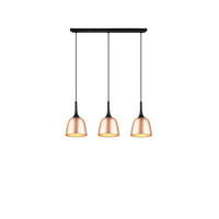 VISEČA SVETILKA  Chiron 90/150/20 cm          max. 40 W E27 - črna/barve medenine, Basics, kovina (90/150/20cm)