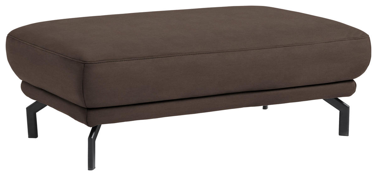 HOCKER Textil Graubraun  - Graubraun/Schwarz, Design, Textil/Metall (127/46/72cm) - Dieter Knoll