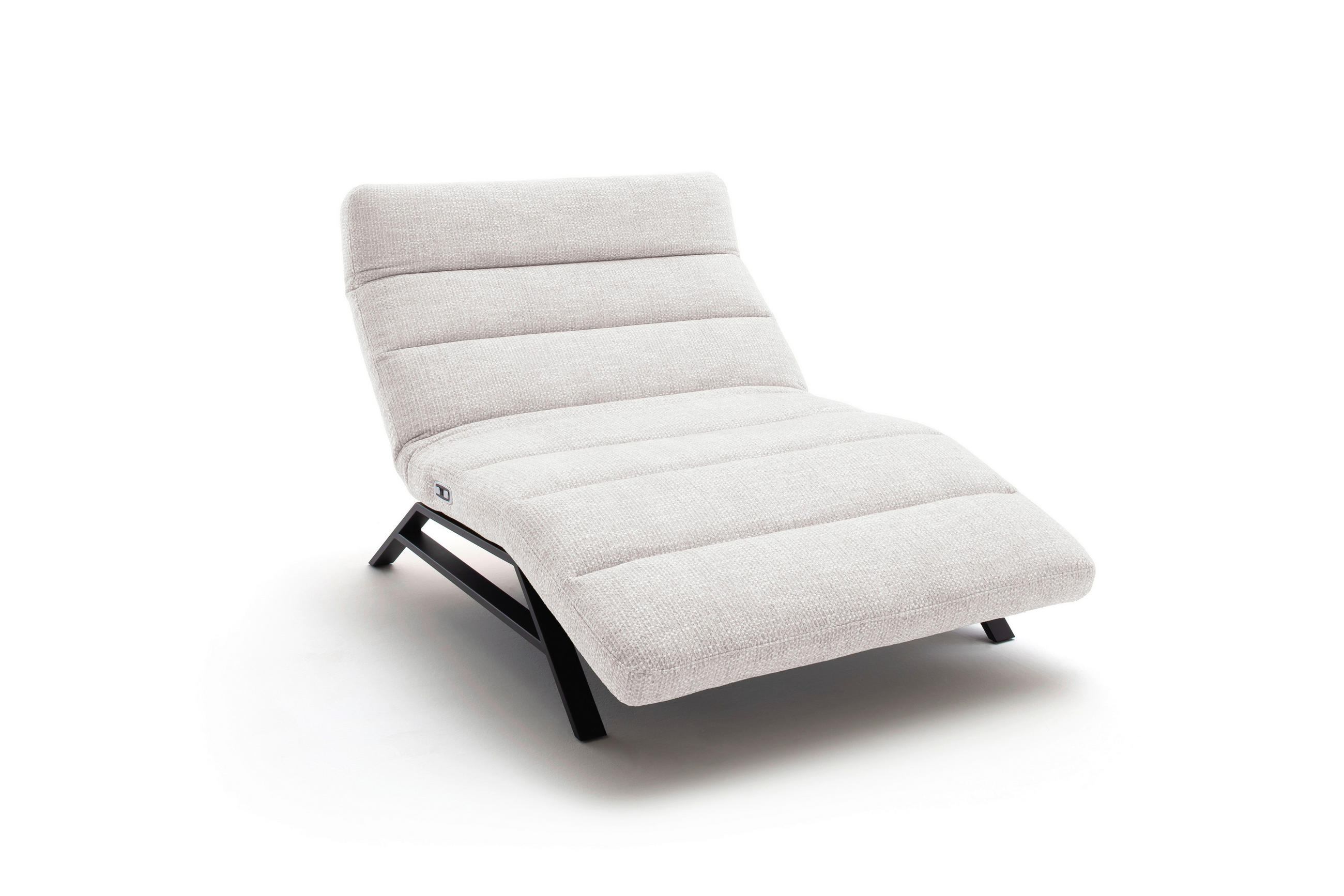 RELAXLIEGE Chenille Platinfarben  - Platinfarben/Schwarz, Design, Textil/Metall (120/54-113/158-198cm) - Pure Home Lifestyle