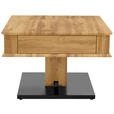COUCHTISCH in Metall, Holzwerkstoff 70/70/46,5-66 cm  - Eichefarben/Schwarz, Design, Holzwerkstoff/Metall (70/70/46,5-66cm) - Carryhome