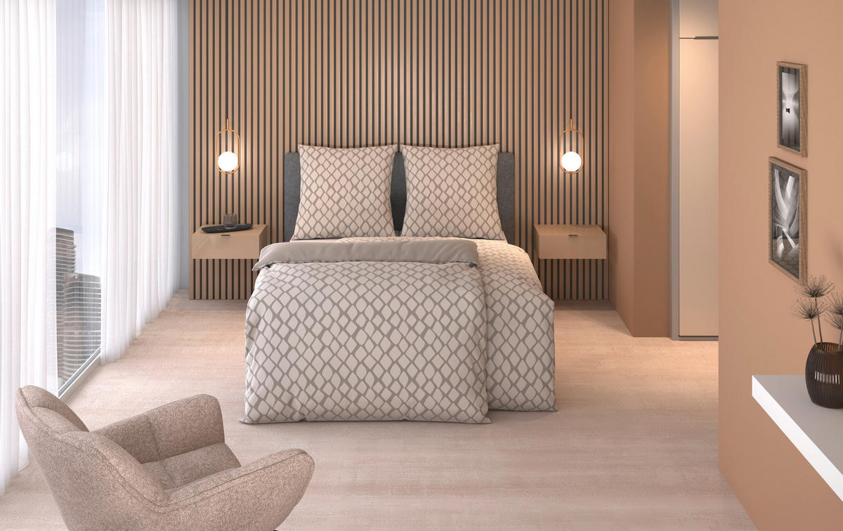 WENDEBETTWÄSCHE STRIPES DK Satin 200/200 cm  - Silberfarben, Design, Textil (200/200cm) - Dieter Knoll