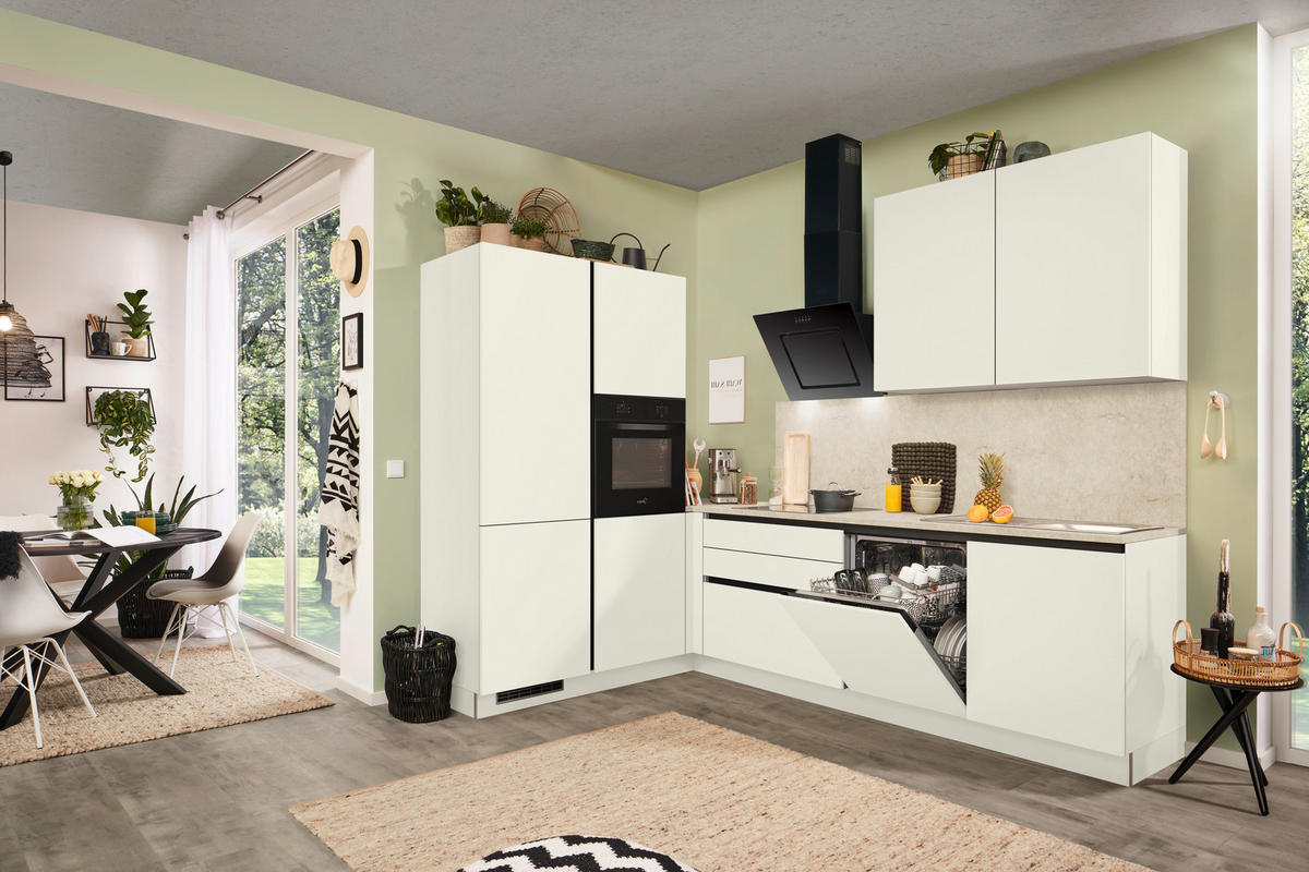 ECKKÜCHE 183/276 cm  in Magnolie  - Magnolie, Basics, Holzwerkstoff (183/276cm) - Welnova